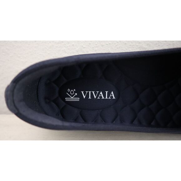 Vivaia Women Sz EUR 36.5 US 6 Navy Samantha Walker Square-Toe Knit Loafers - Picture 9 of 16